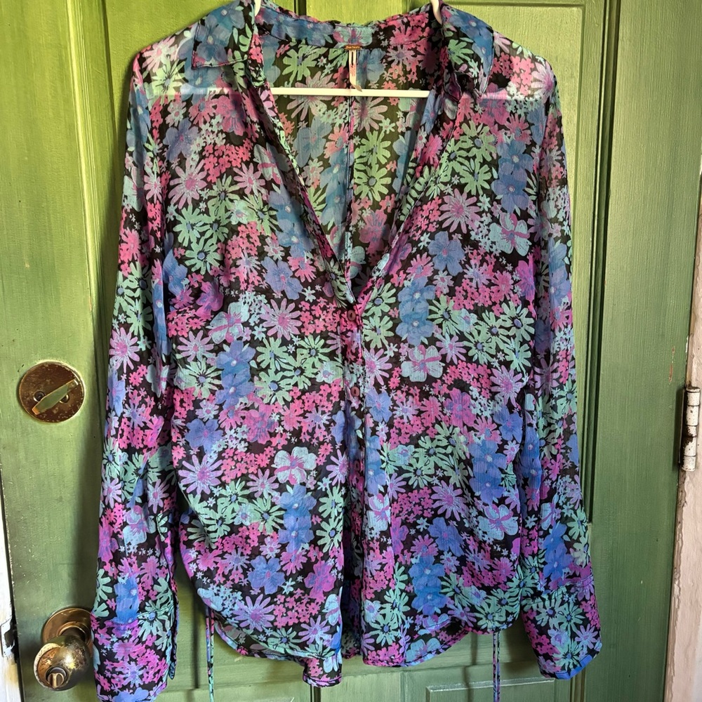 Floral Sheer Women's Top